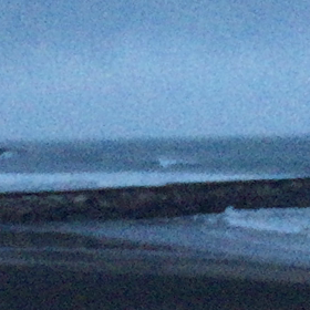 2月9日千葉北、東浪見の朝の波の画像