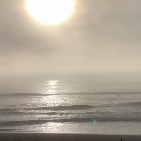 8月20日千葉北、東浪見の朝の波の画像