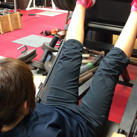 りさちゃんのレッグプレスの画像