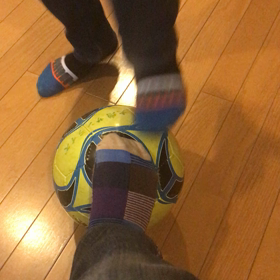 雨なので家で練習の画像