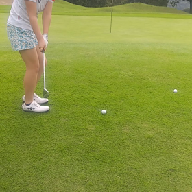 意外と難しいグリーン手前からのアプローチの画像