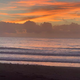 8月11日千葉北、東浪見の朝の波の画像