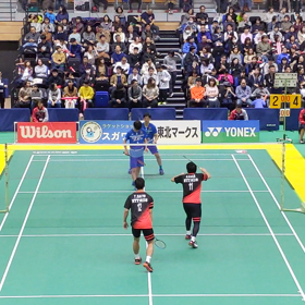 札幌大会から男子ダブルス♪。。。今日はピザの日の画像