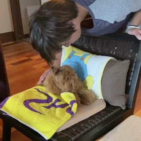 宇野樹君インスタストーリーより　少し元気になりましたの画像