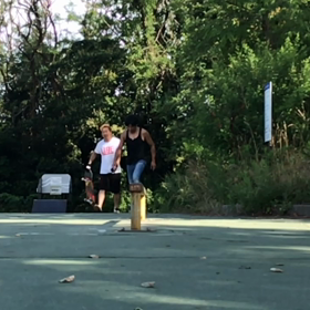 通勤途中のスケート  その2  練習の画像