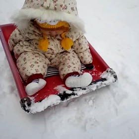 初雪遊びの画像