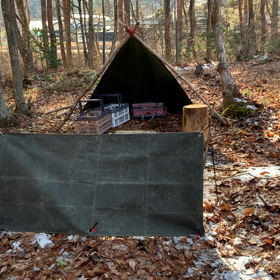 焚き火でパンを焼きましたの画像