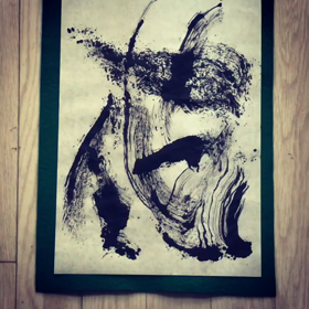 【アート書道 動画】ピカ書「花」の画像