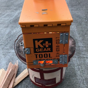 弾薬箱で薪ストーブを自作の画像