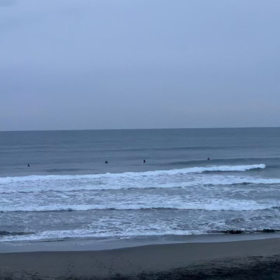 12月28日千葉北、東浪見の朝の波の画像