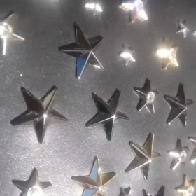 ラインストーン埋め込み星スタッズ使用・スタースタッズバッグ・M・ブラックの画像