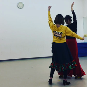 フラメンコショーへ向けてフラメンコレッスンの画像
