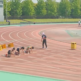 男子６年100m 湊光くん 優勝の画像