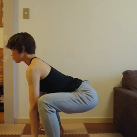 【スクワットのやり方】の画像