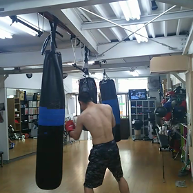 プロボクサーの練習の画像