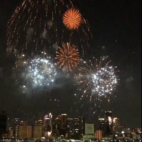コロナ終息を願う　南港花火　先日の画像