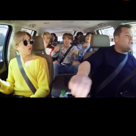 BTS様アメリカテレビ番組(カップルカラオケ)に出演した時の映像。の画像