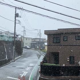 みぞれに変わってきましたよ。の画像