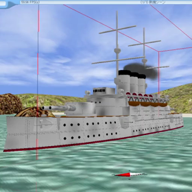 明治時期の軍艦風の画像