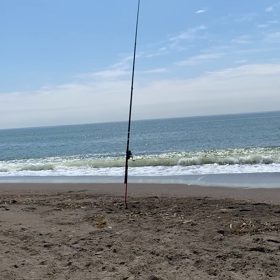 炎天下のアキアジ釣りの画像