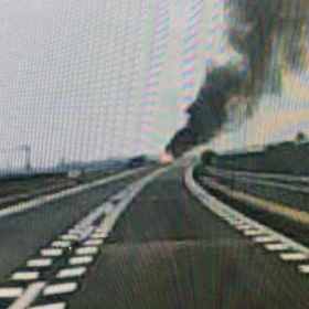 高速道路通勤での恐怖ハプニングの画像