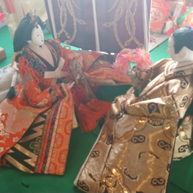 可睡斎「ひな祭り人形」昔のお花見の画像