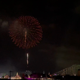 昨夜の花火の画像