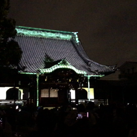 柴又帝釈天のプロジェクトマッピングの画像