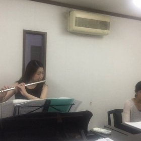 リサイタル練習。フルートとピアノ伴奏で韓国歌曲の画像