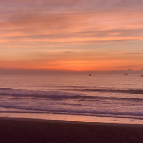 8月7日千葉北、東浪見の朝の波の画像