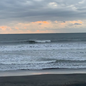 2月7日千葉北、東浪見の朝の波の画像