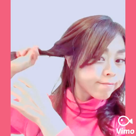 顔周りスッキリ簡単ヘアアレンジ動画の画像