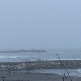 9月25日千葉北、東浪見の朝の波の画像