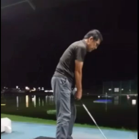 ラウンド前日だけどスイング矯正の画像