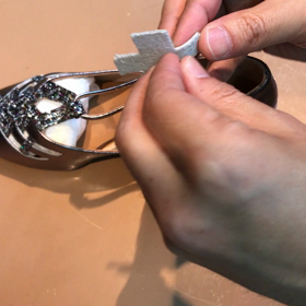 社交ダンスシューズのヒールカバーの巻き方～動画編～の画像