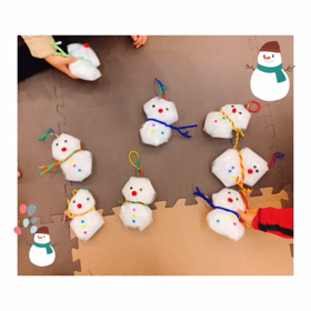 冬の製作（ゆきだるま）の画像