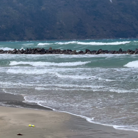 今日は浜練しましたの画像