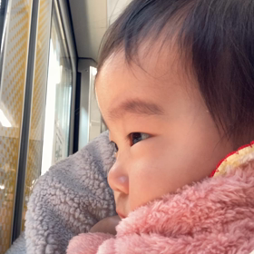 娘ちゃん、初めて電車に乗りました！の画像