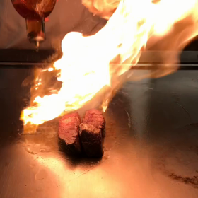 鉄板焼きの醍醐味ー！の画像