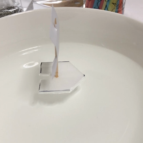 科学実験「表面張力」の準備の画像