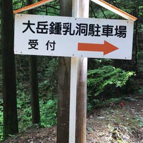 鍾乳洞手前の道の画像