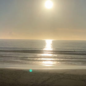 8月25日千葉北、東浪見の朝の波の画像