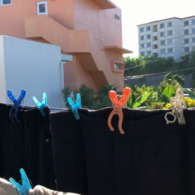 洗濯物が見てわかる様に乾いていく動画の画像