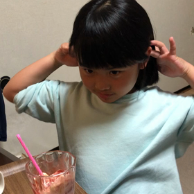 髪切った華の画像