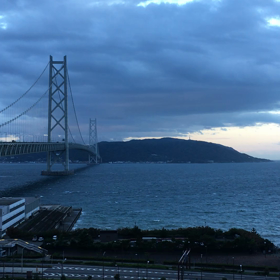 台風去って今朝の海の画像