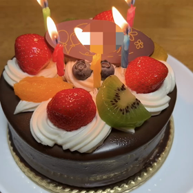 誕生日ケーキ（動画、BGM付き）。の画像