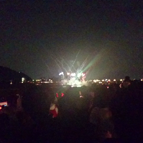 今日開幕タイムリーな花火の画像