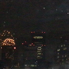 天神祭の花火の画像