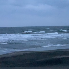 1月23日千葉北、東浪見の朝の波の画像
