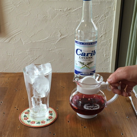 アイスハーブティー実演の画像